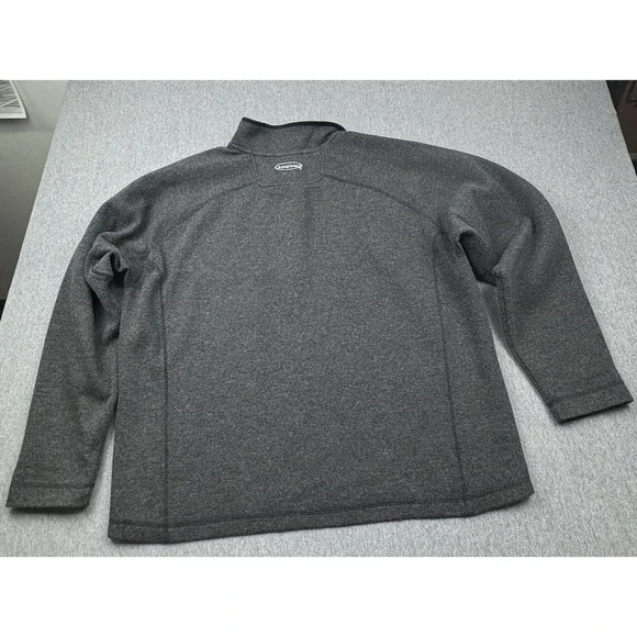 Arbor Wear 1/4 Zip Long Sleeve Pullover Fleece Sweater Men's 2XL Gray Wool Blend